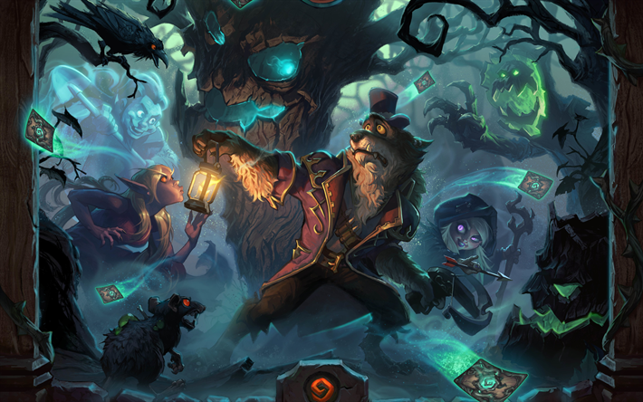 O Witchwood, 2018, cartaz, novos jogos, Hearthstone Heroes of Warcraft