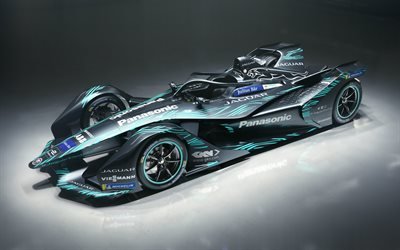 Formula E, Jaguar I-Tipi, araba yarışı, t&#252;m elektrikli Formula E yarış arabası, Panasonic Jaguar Yarış