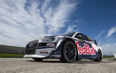 Andreas Bakkerud, 4k, rallycross, 2018 cars, EKS Audi Sport, FIA Rallycross Supercar, norwegian racing driver, Audi