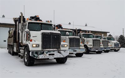 Western Star 4800, snowblower, dispositivo di rimozione della neve, camion per la rimozione della neve, camion americani, Western Star