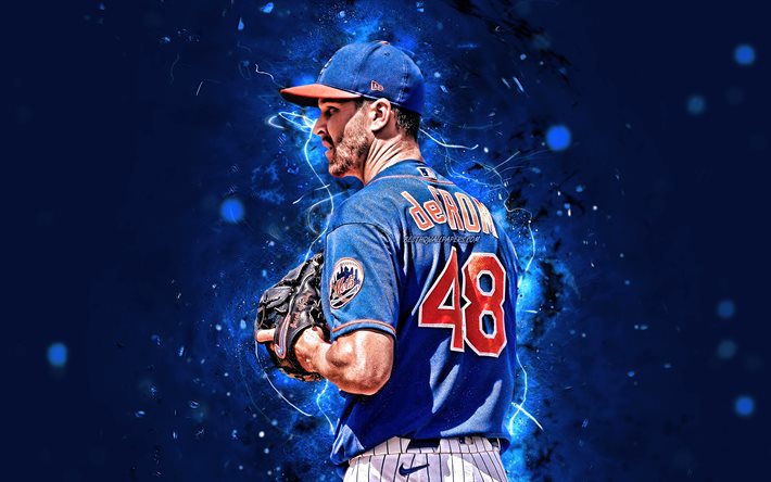 Download wallpapers Jacob deGrom, 4k, MLB, New York Mets, pitcher ...