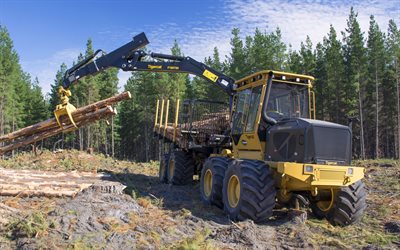 Tigercat 1075C, combined forwarder, tree loading, tractor, construction machinery, forestry equipment, swedish tractors, Tigercat