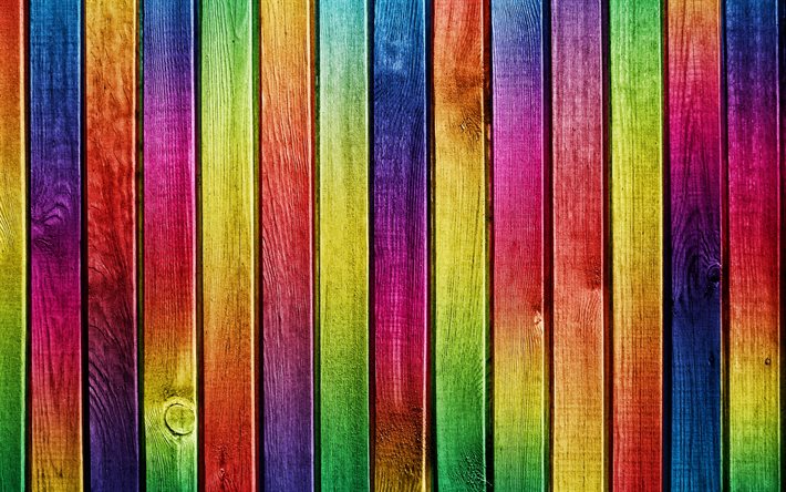 Download wallpapers colorful wooden planks, colorful wooden texture ...