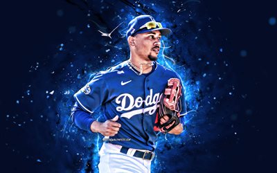 Download wallpapers Mookie Betts, 4k, MLB, Los Angeles Dodgers, right