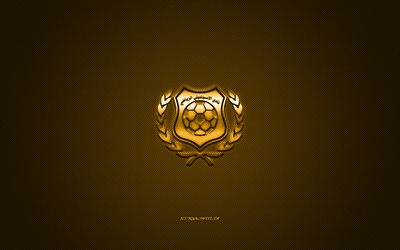 Ismaily SC, clube de futebol eg&#237;pcio, logotipo amarelo, fundo amarelo de fibra de carbono, Premier League eg&#237;pcia, futebol, Ismailia, Egito, logotipo do Ismaily SC