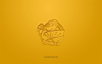 إيري أوترز, شعار 3D الإبداعية, ـ خلفية صفراء :, أو إتش إل, 3d شعار, فريق الهوكي الأمريكي, دوري هوكي أونتاريو, إيري، بنسيلفانيا, بنسلفانيا, الولايات المتحدة الأمريكية, كندا, فن ثلاثي الأبعاد, الهوكي, شعار Erie Otters ثلاثي الأبعاد
