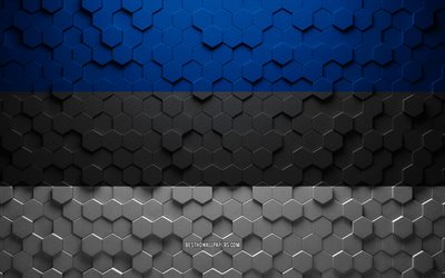 Flag of Estonia, honeycomb art, Estonia hexagons flag, Estonia, zd hexagons art, Estonia flag