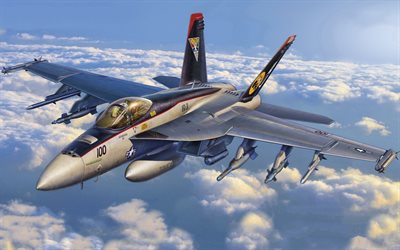 boeing fa-18ef super hornet, cazabombardero estadounidense basado en portaaviones, marina de los ee uu, fa-18e super hornet, f-18, avi&#243;n militar estadounidense