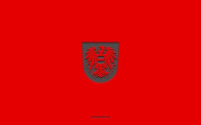 Austria national football team, red background, football team, emblem, UEFA, Austria, football, Austria national football team logo, Europe