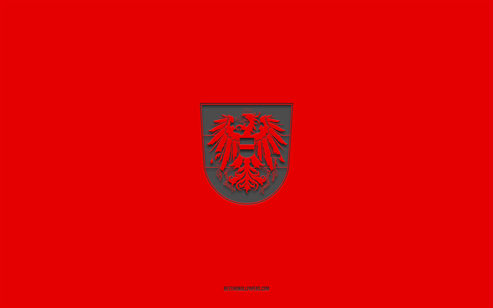 Austria national football team, red background, football team, emblem, UEFA, Austria, football, Austria national football team logo, Europe