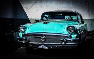 Buick Century, retro cars, 1956 cars, oldsmobile, american cars, 1956 Buick Century, HDR, Buick