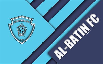 Al-Batin FC, 4k, blu, viola astrazione, logo, Saudi Arabian football club, il design dei materiali, Hafar al-Batin (Arabia Saudita, calcio, Arabia Professionale