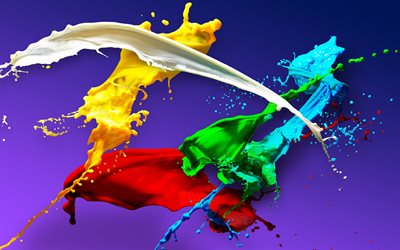 splashes of paint, splashes, colorful splashes, creative art