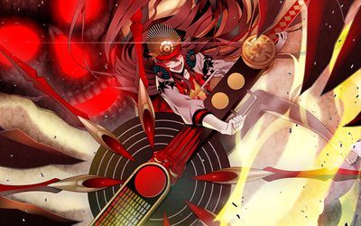 Oda Nobunaga, punaiset silm&#228;t, anime merkki&#228;, manga, Kohtalo Grand J&#228;rjestys