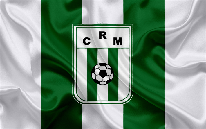 Racing Montevideo, 4k, Uruguay Futbol Kul&#252;b&#252;, ipek doku, logo, amblem, yeşil beyaz bayrak, Montevideo, Uruguay, Uruguaylı, Lig, futbol, Club de Montevideo Yarış