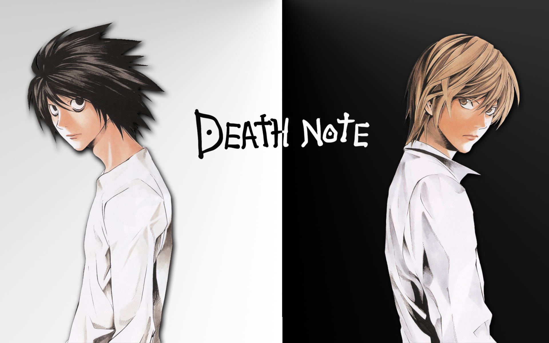Download wallpapers Light Yagami, L Lawliet, manga, Death Note for desktop  with resolution 1920x1200. High Quality HD pictures wallpapers