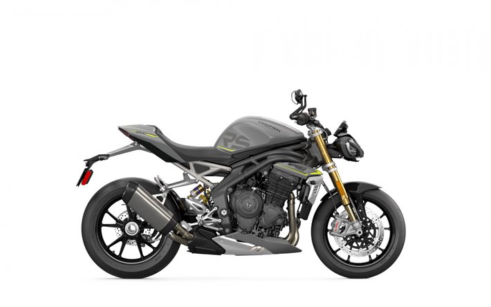 Triumph Speed Triple RS, 2021, side view, exterior, new Black Speed Triple RS, British motorcycles, Triumph