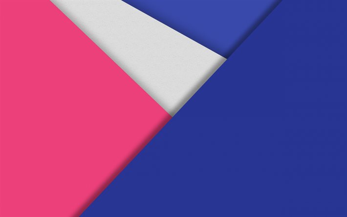 material-design, blau und rosa, geometrische formen, bunte hintergr&#252;nde, geometrische kunst, kreativ, hintergrund mit linien