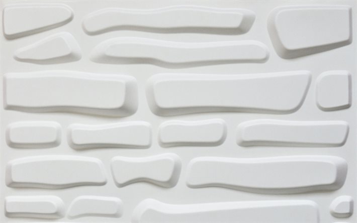 白いレンガの壁, 4k, 白いレンガの背景, レンガのテクスチャ, 3Dテクスチャ, れんが壁, レンガの背景, 白い石の背景, 煉瓦, 白いレンガ