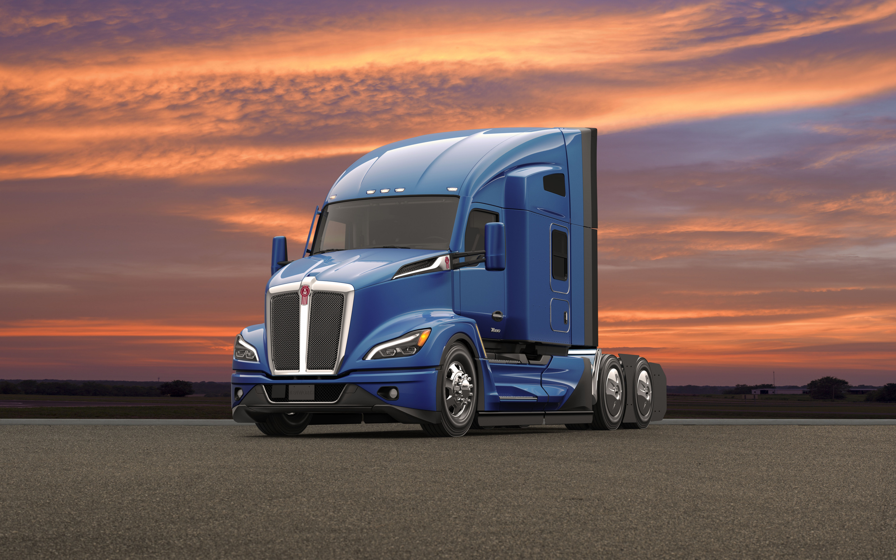 Download wallpapers Kenworth T680, 2021, Front View, Exterior, T680