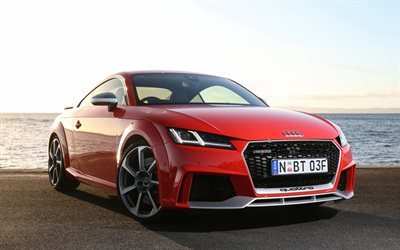 Audi TT, 2017, Urheilu coupe, punainen TT, Saksan autoja, Audi