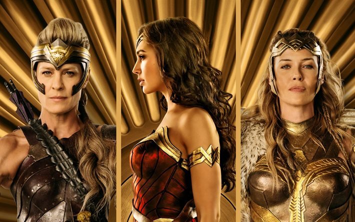 Wonder Woman, 2017, Hippolyte, Antope, Robin Wright, Gal Gadot, Connie Nielsen