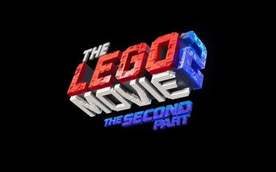 4k, La Lego Pel&#237;cula 2 La Segunda Parte, logotipo, cartel 2019 pel&#237;cula de Lego