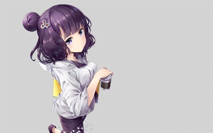 ダウンロード画像 Fateグランド順 美術 紫色の背景 女性キャラクター アニメ ゲーム Android Ios フリー のピクチャを無料デスクトップの壁紙