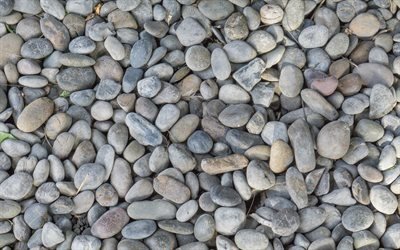 pebbles, stone texture, coast, sea stones, round large stones