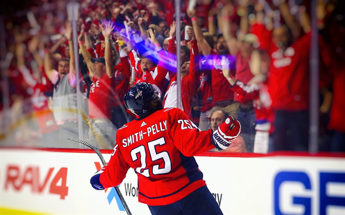 Devante Smith-Pelly, Washington Başkentleri, ileri, Kanadalı hokey oyuncusu, NHL, hokey, ABD Ulusal Hokey Ligi