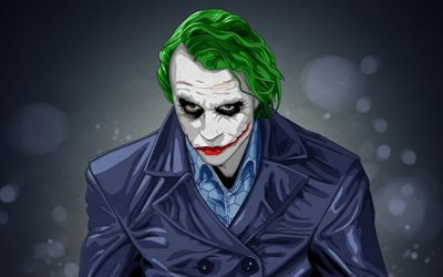 4k, le Joker, les anti-h&#233;ros, fan art, des super-h&#233;ros, l&#39;antagoniste