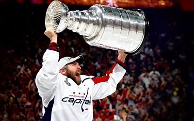 Alexander Ovechkin, Washington Capitals, Stanley Cup, champions, NHL, USA, hockey, Russian hockey player, National Hockey League