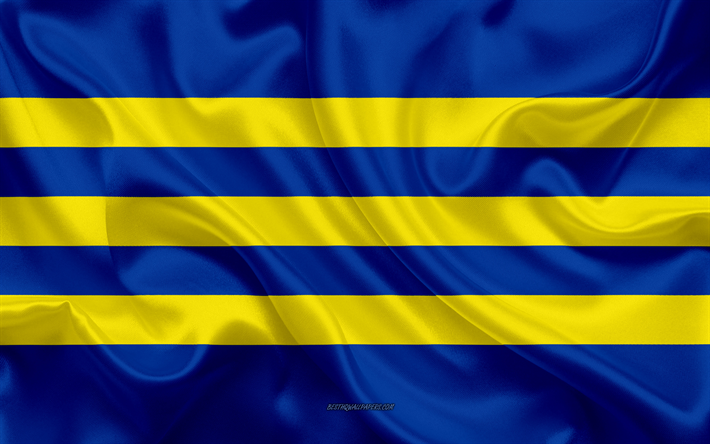 Bandera de la Regi&#243;n de Trnava, 4k, bandera de seda, eslovaco regi&#243;n, de seda, de la textura, de la Regi&#243;n de Trnava bandera, Eslovaquia, Europa, la Regi&#243;n de Trnava