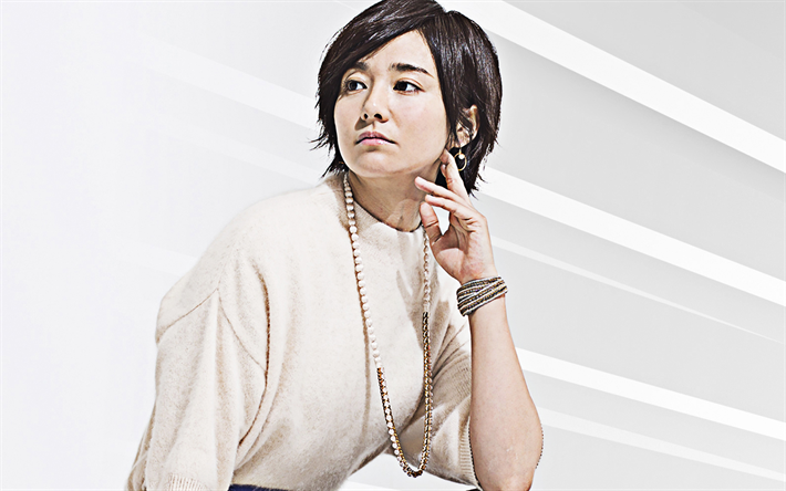 Fumino Kimura, Japanese actress, portrait, beige dress, photoshoot, japanese celebrity, beautiful woman