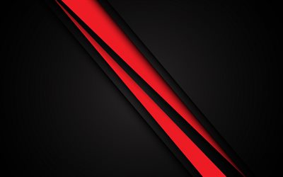 black stylish background, black geometric background, black abstraction, black and red background