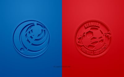 Costa Rica vs Bermuda, 2019 CONCACAF Gold Cup, football match, promotional materials, North America, Gold Cup 2019, Costa Rica national football team, Bermuda national football team