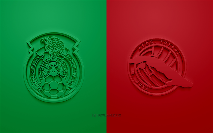 Mexico vs Cuba, 2019 CONCACAF Gold Cup, football match, promotional materials, North America, Gold Cup 2019, Mexico national football team, Cuba national football team