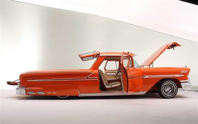 شيفروليه البدوي, 1958, الأمريكية الرجعية السيارات, عرض الجانب, ضبط البدوي, Lowrider, الأمريكي السيارات الكلاسيكية, شيفروليه