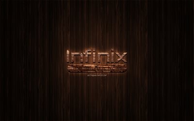 Infinix Mobil logotyp, tr&#228;-logotypen, tr&#228; bakgrund, Infinix Mobil, emblem, varum&#228;rken, tr&#228;-konst