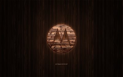 Motorola logo, wooden logo, wooden background, Motorola, emblem, brands, wooden art