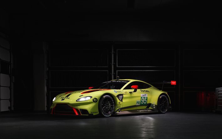 Aston Martin Vantage GTE, 4k, voitures de course, 2020 voitures, supercars, 2020 Aston Martin Vantage, tuning, Aston Martin