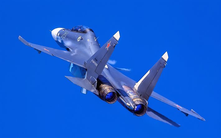 Sukhoi Su-30, back view, fighters, Flanker-C, Russian Air Force, Su-30, Russian Army, Sukho, Flying Su-30i