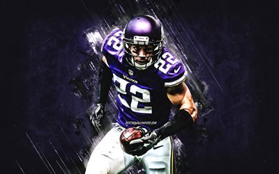 Harrison Smith, Minnesota Vikings, NFL, portrait, purple stone background, american football, National Football League