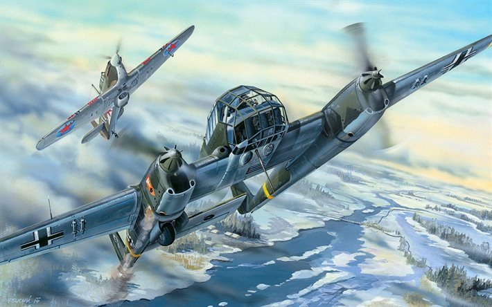 フォッケウルフFw189ウーフー, 飛行目, 偵察機, 空気力, Fw189V1, 二次世界大戦, 軍用機, ドイツ空軍