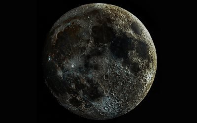 Lua de espa&#231;o, 4k, Sistema Solar, galaxy, sci-fi, estrelas, universo, NO, Lua