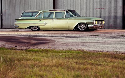 chevrolet parkwood, 1961, american retro-cars, lowrider, hot rod, custom parkwood, kombi, american cars, tuning parkwood, chevrolet