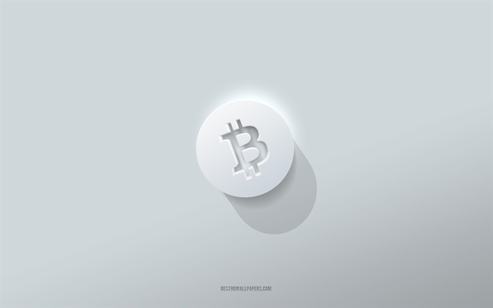 bitcoin cash-logotyp, vit bakgrund, bitcoin cash 3d-logotyp, 3d-konst, bitcoin cash, 3d bitcoin cash-emblem, kreativ konst, bitcoin cash-emblem