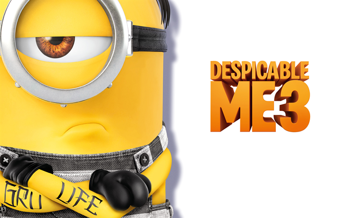 Despicable Me 3, poster, 2017 movie, minions