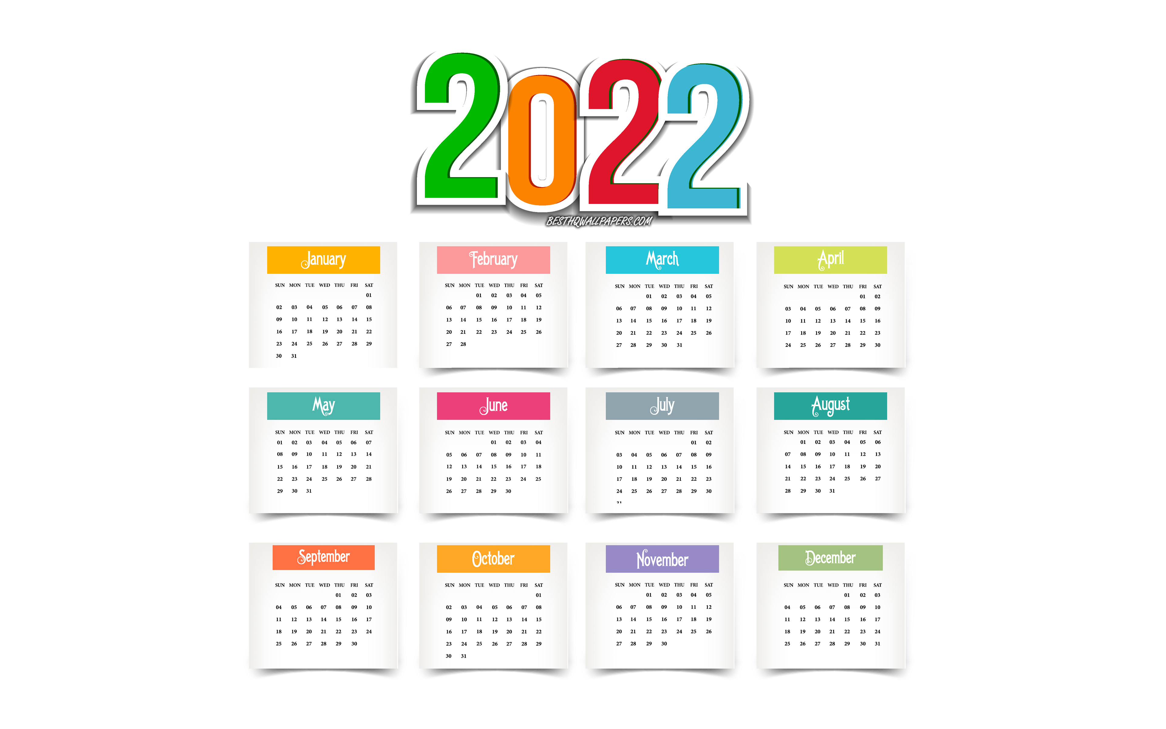 photo desktop calendar 2022