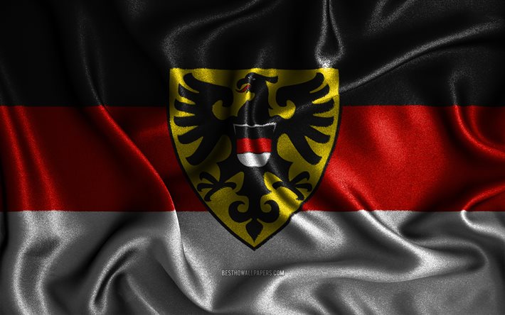Reutlingenin lippu, 4k, silkkiset aaltoilevat liput, saksalaiset kaupungit, kangasliput, Reutlingenin p&#228;iv&#228;, 3D-taide, Reutlingen, Eurooppa, Saksan kaupungit, Reutlingen 3D-lippu, Saksa